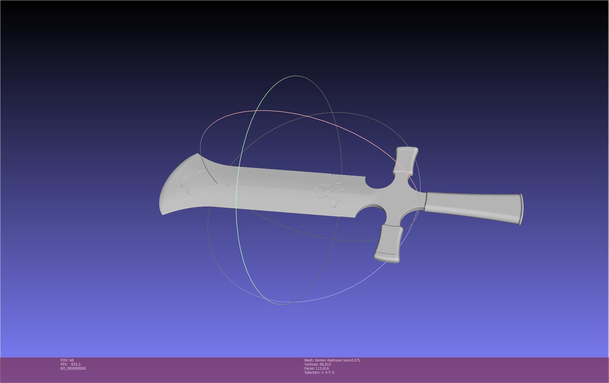 Black Clover Demon Destroyer Sword Printable Assembly 3D print model_46