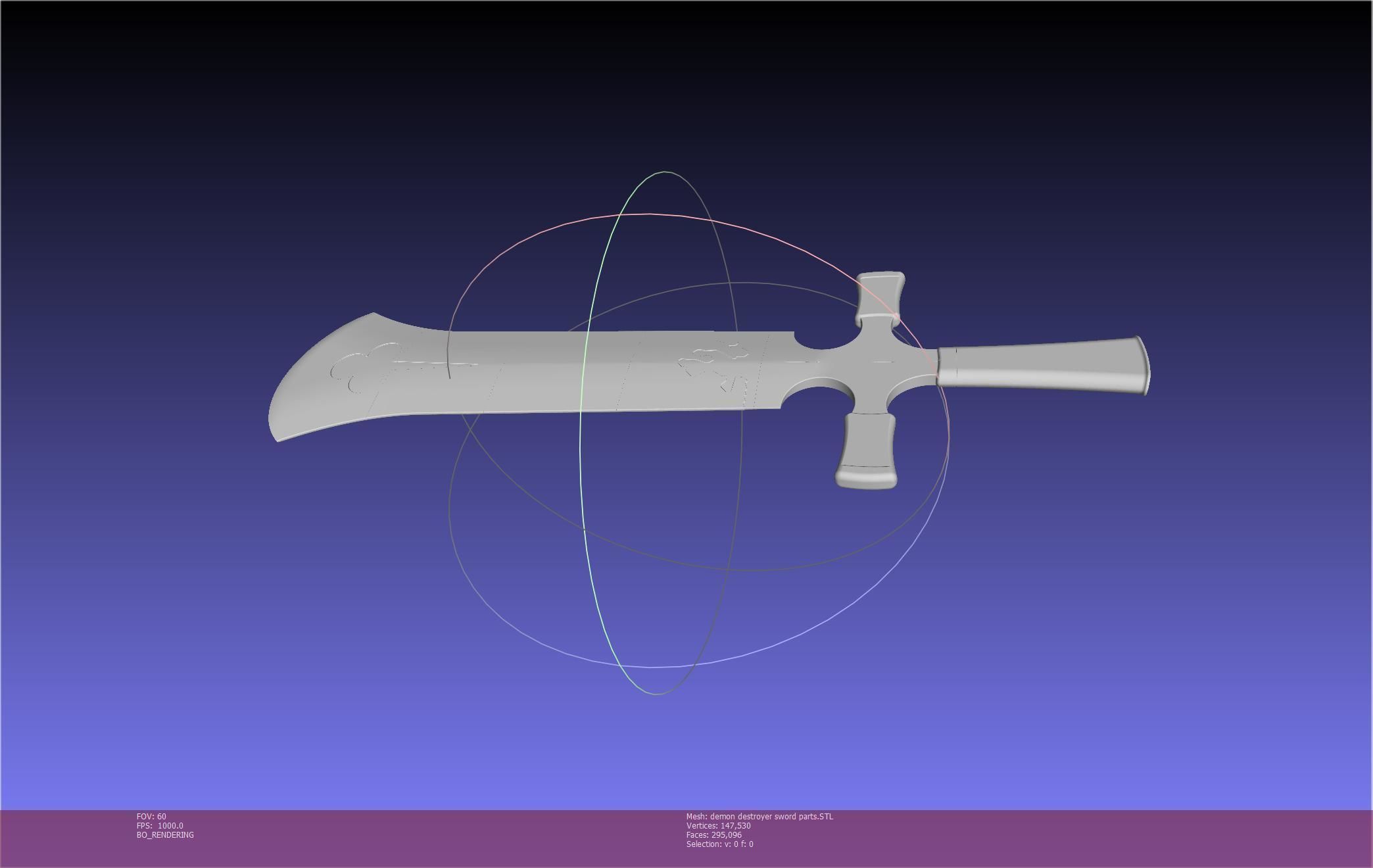 Black Clover Demon Destroyer Sword Printable Assembly 3D print model_65