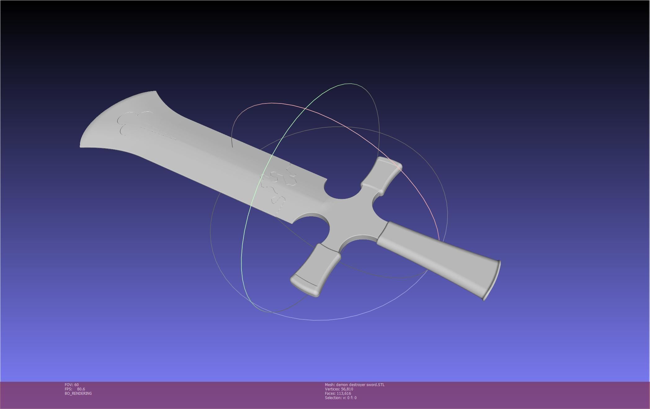 Black Clover Demon Destroyer Sword Printable Assembly 3D print model_136