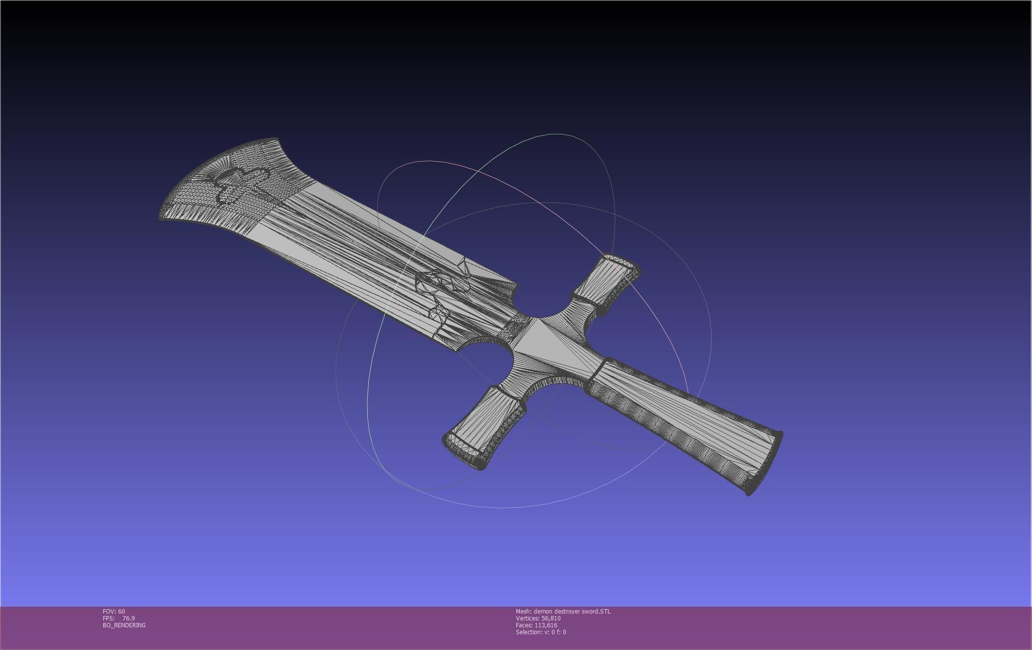 Black Clover Demon Destroyer Sword Printable Assembly 3D print model_131