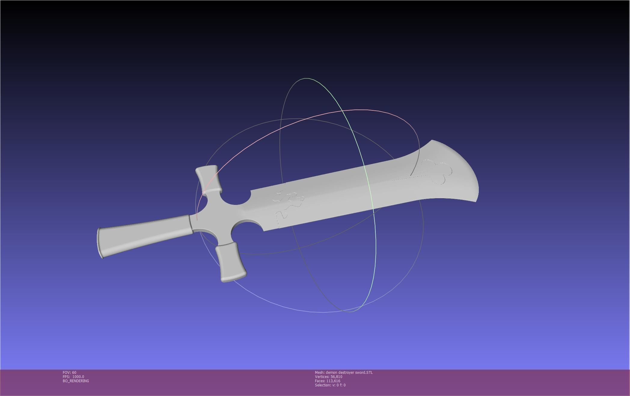 Black Clover Demon Destroyer Sword Printable Assembly 3D print model_25