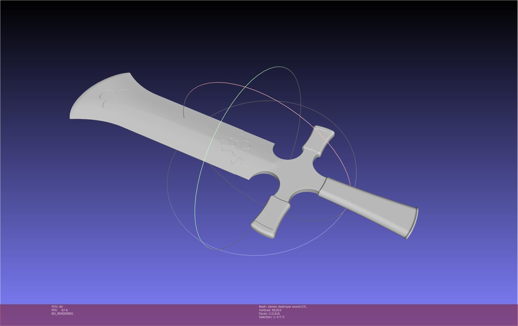 Black Clover Demon Destroyer Sword Printable Assembly 3D print model_139