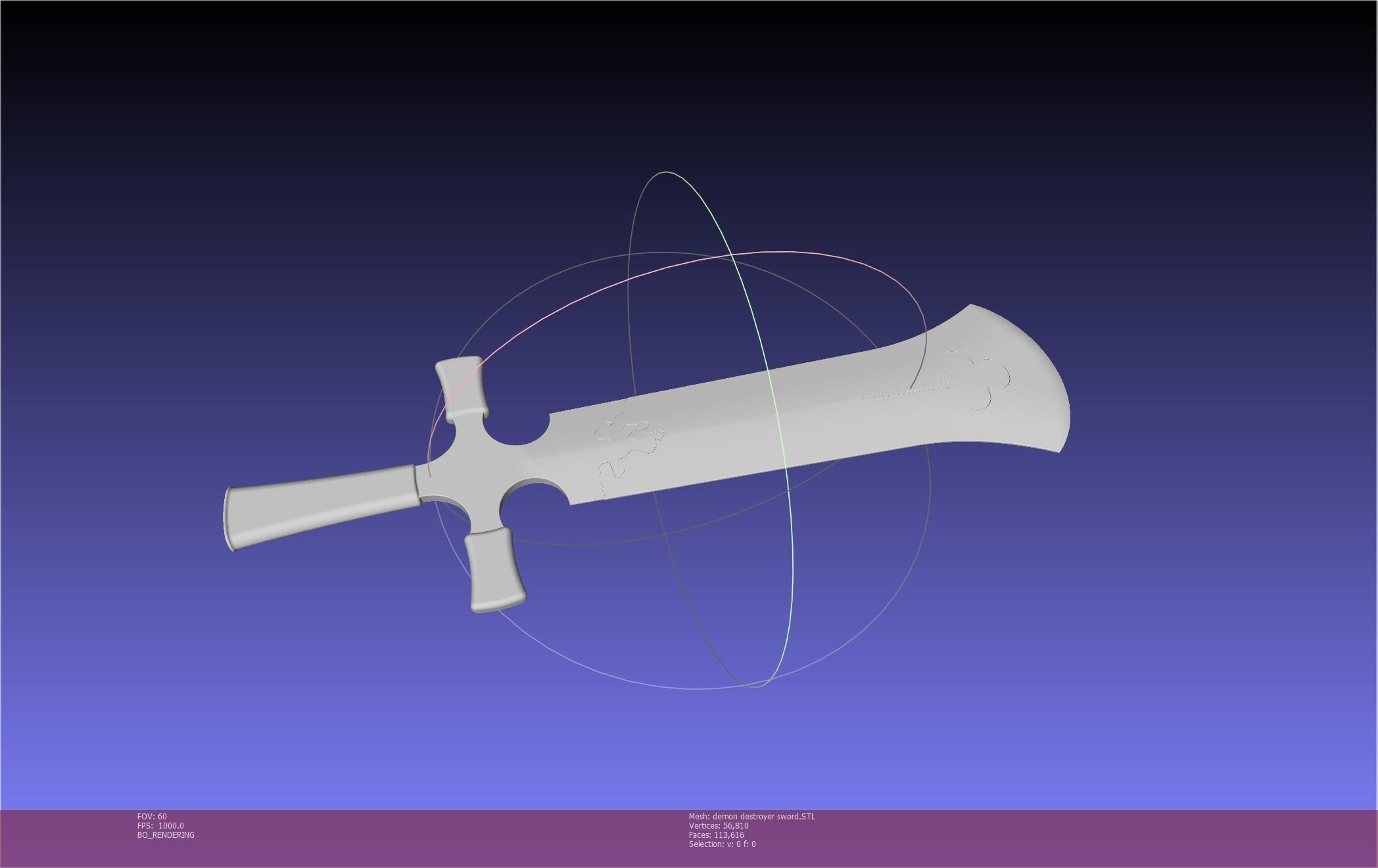 Black Clover Demon Destroyer Sword Printable Assembly 3D print model_17