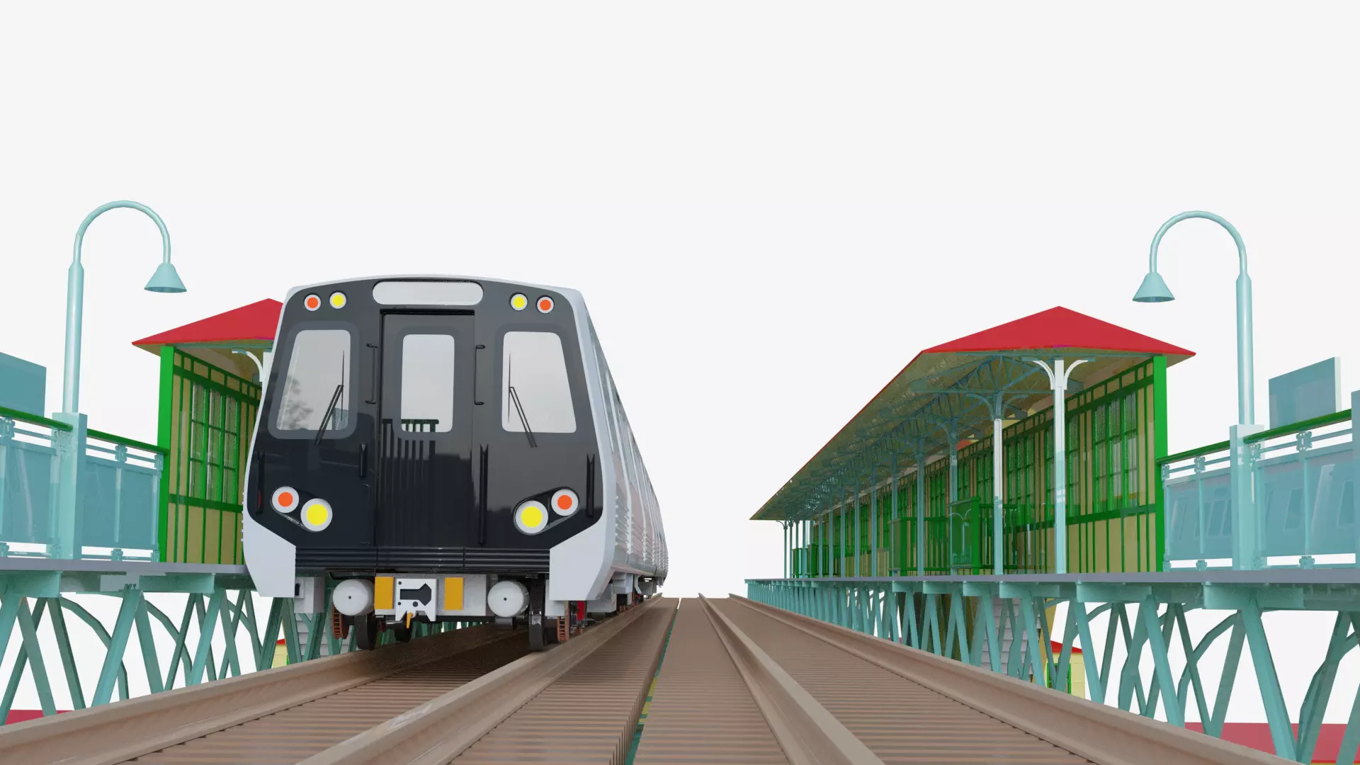 Metro scene 3D model