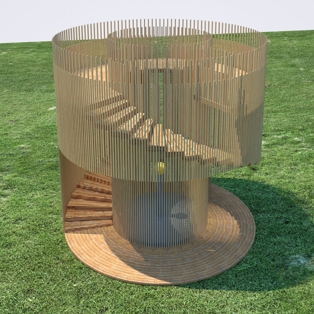 Lighthouse wooden  3D model_3