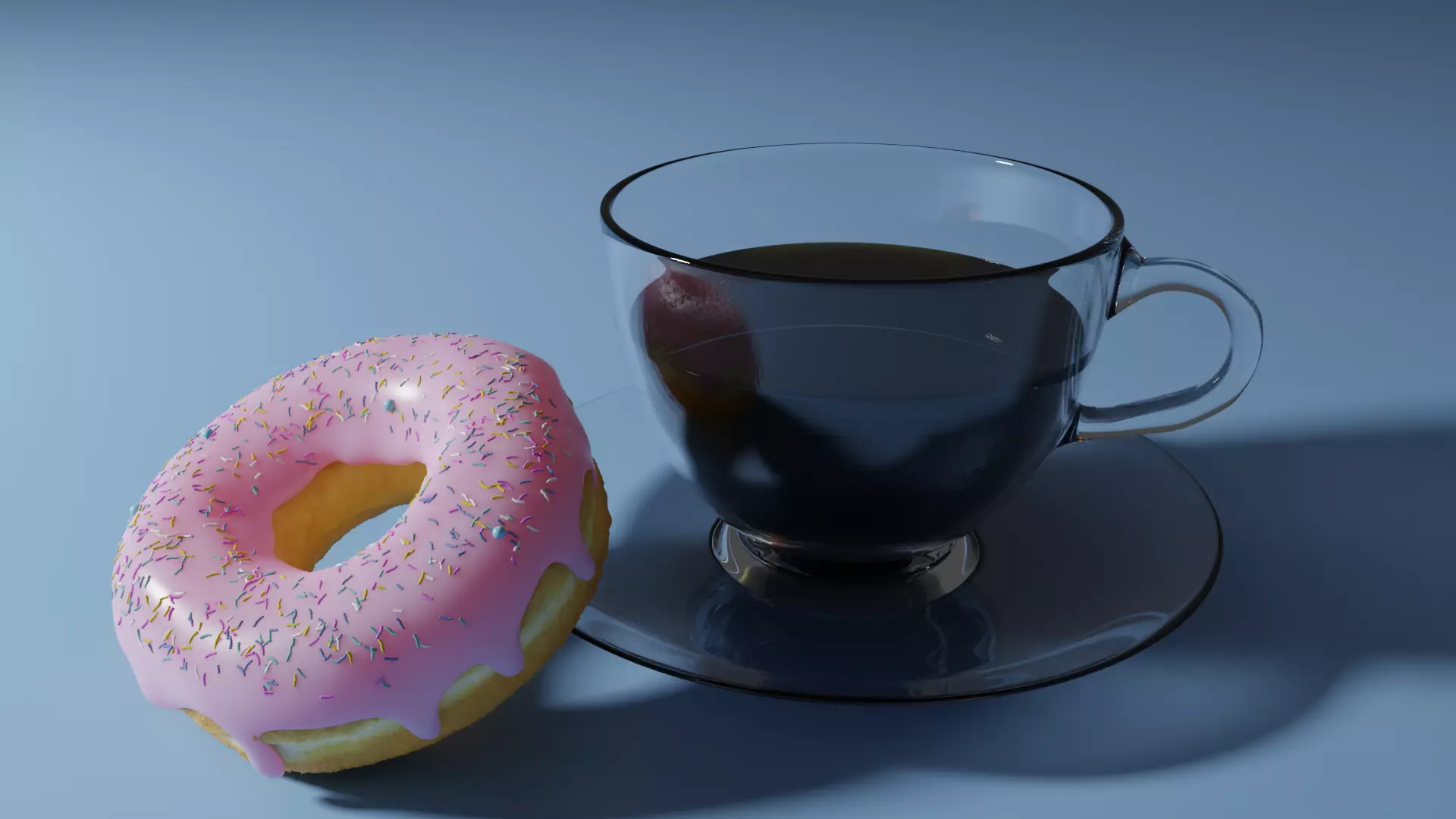 Coffee and Donut  3D model_0