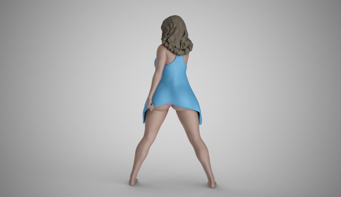 Woman at Crossroads 3D print model_9