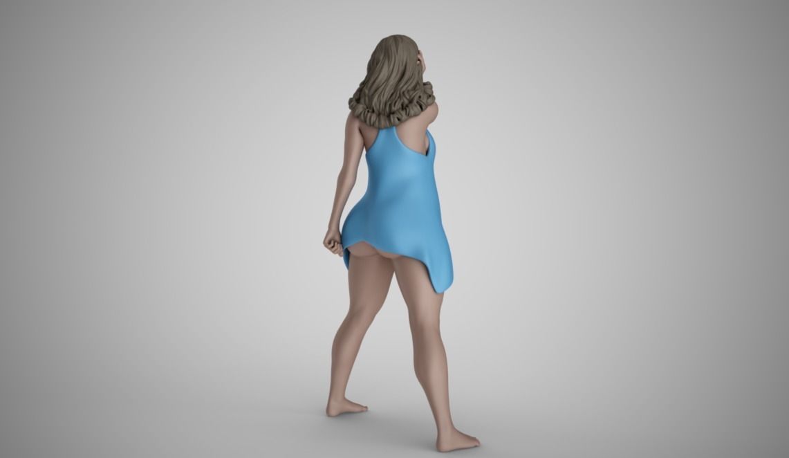 Woman at Crossroads 3D print model_8