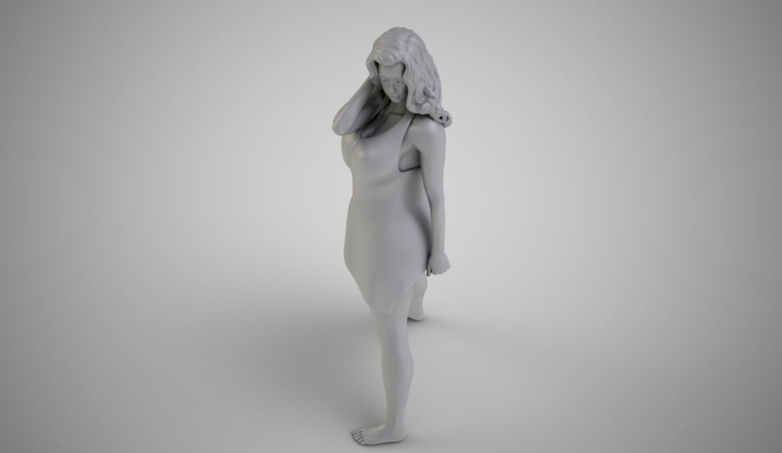 Woman at Crossroads 3D print model_3