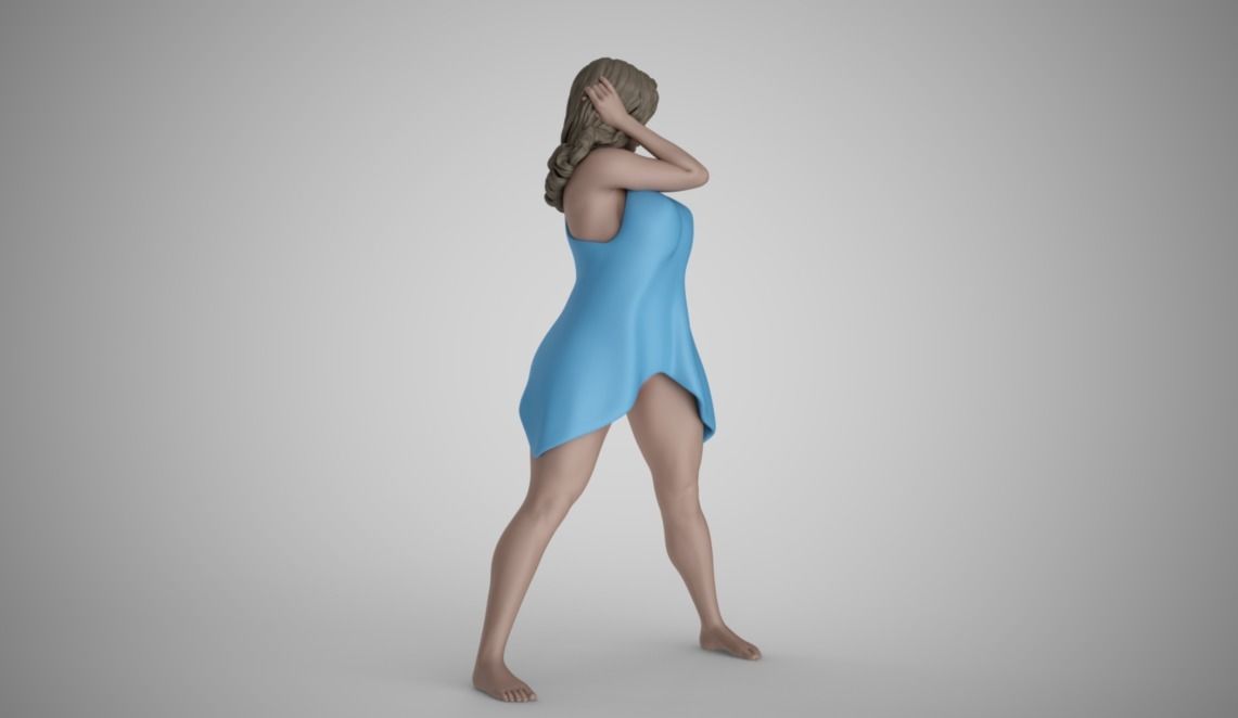 Woman at Crossroads 3D print model_6