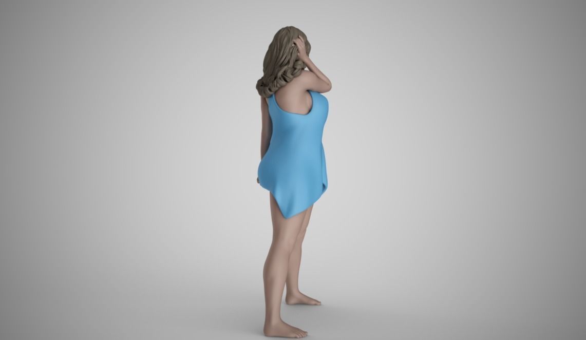 Woman at Crossroads 3D print model_7