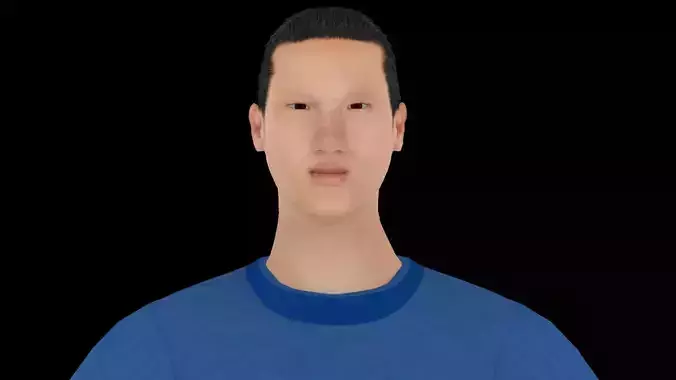Model 2 man in jeans and shirt 3D model