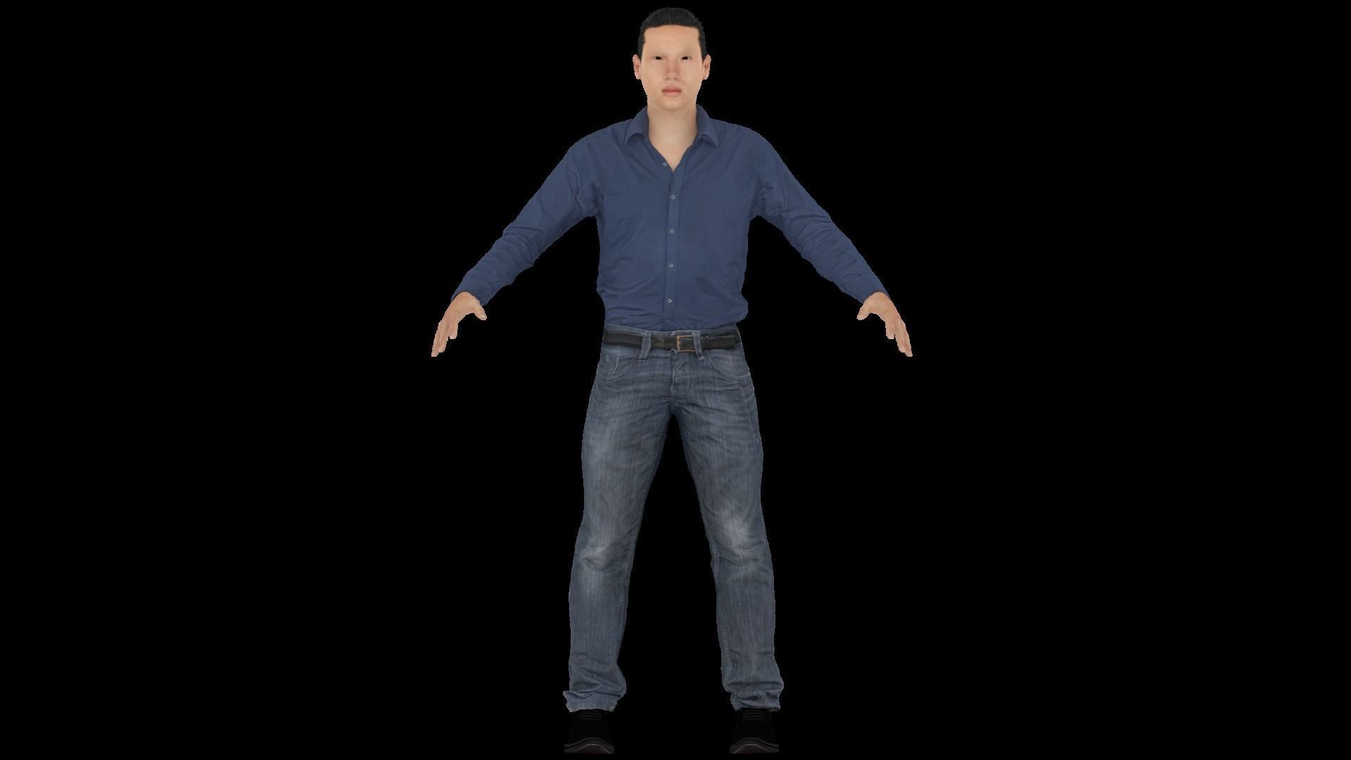 Model 1 man 3D model_2