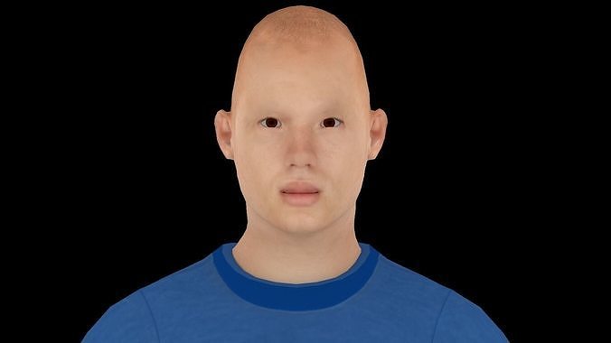 Model 8 man in shirt and jeans 3D model