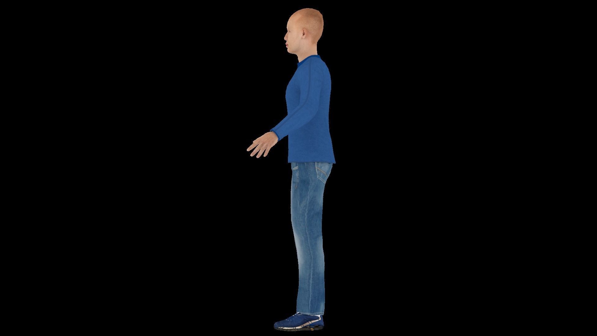 Model 8 man in shirt and jeans 3D model_3