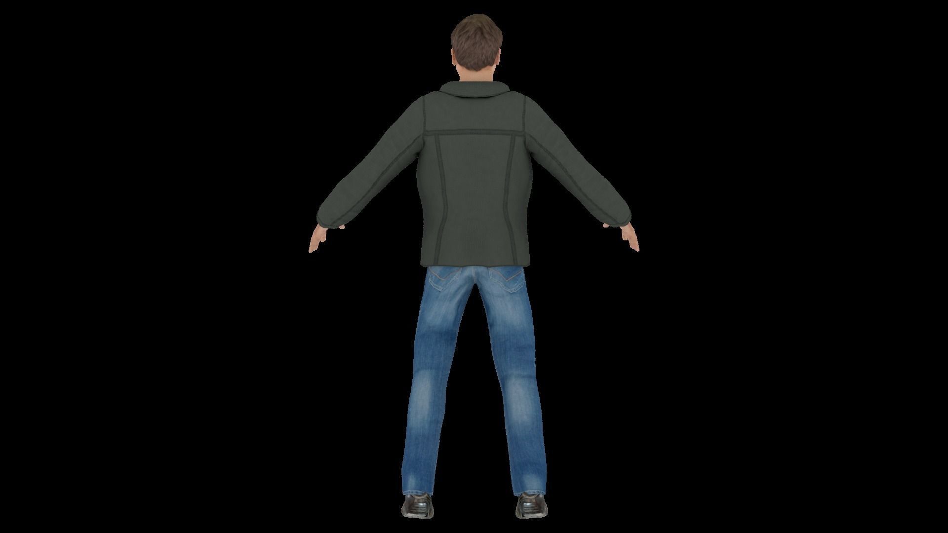 Model 5 man in jacket and jeans 3D model_4