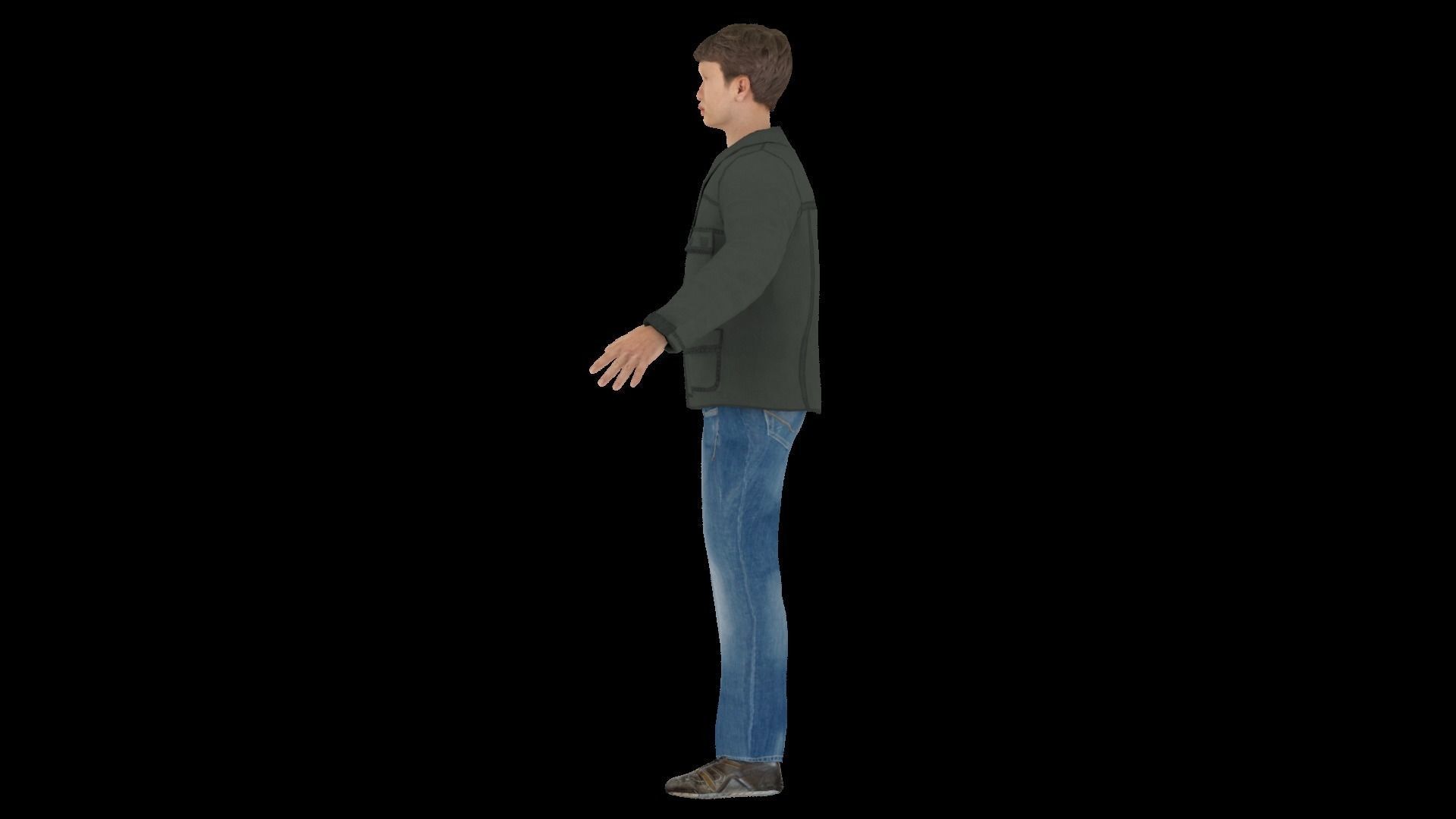 Model 5 man in jacket and jeans 3D model_3