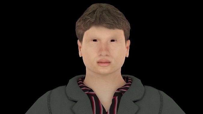 Model 5 man in jacket and jeans 3D model