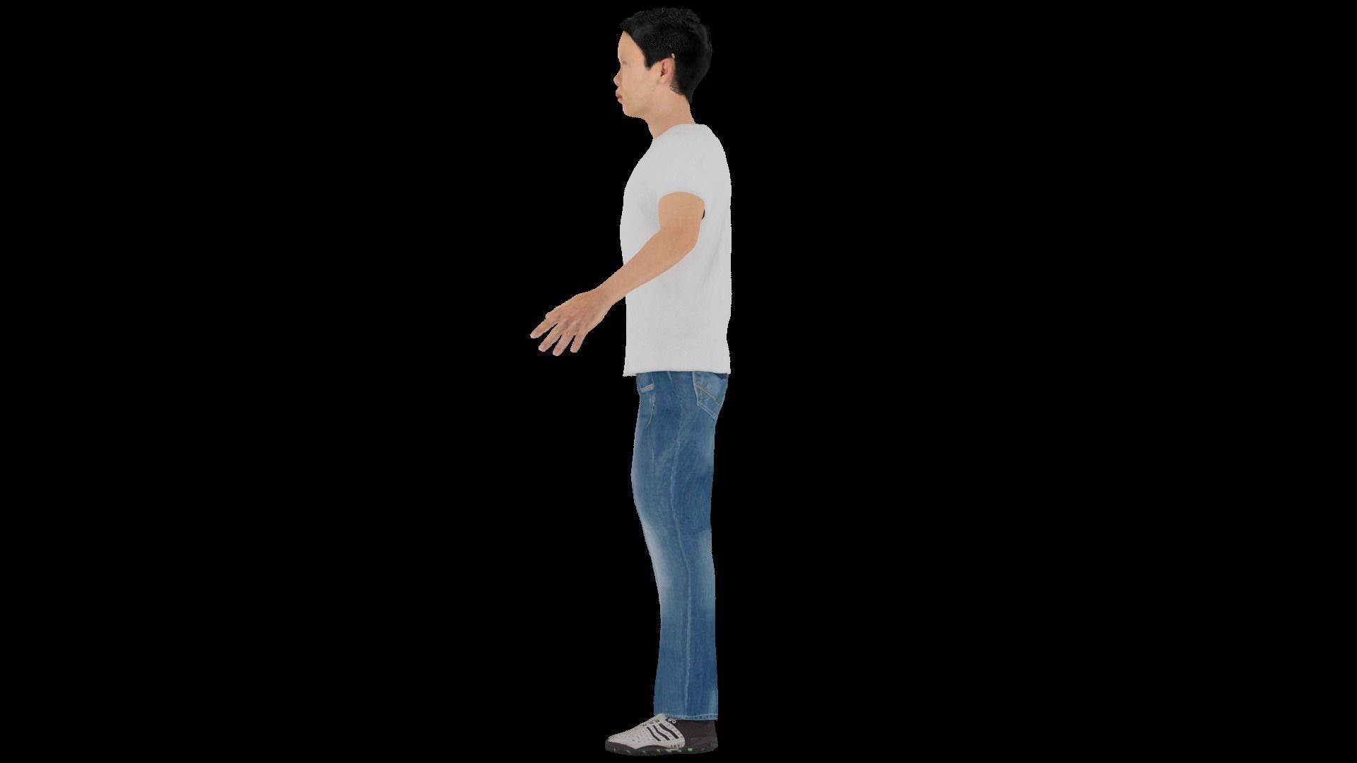 Model 10 man in jeans and t-shirt 3D model_3