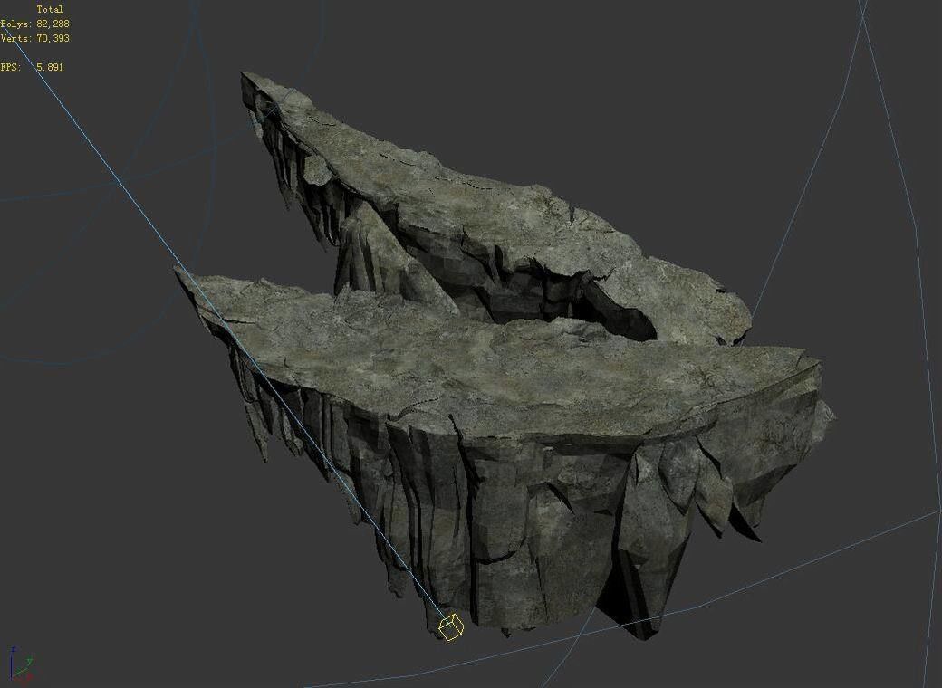 Dragon Hall - Right Upper Cliff 324 3D model_3