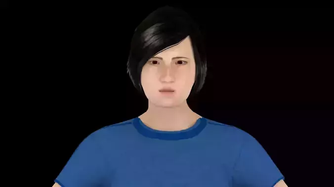 Model 2 girl in shirt