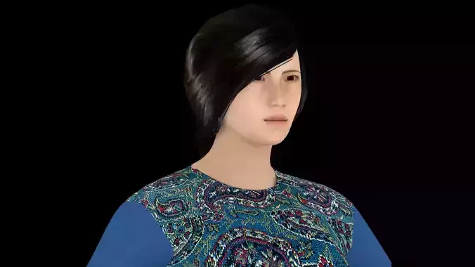 Model 1 woman in jeans