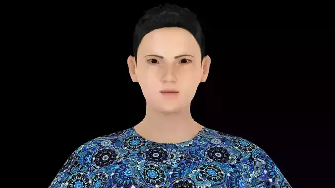 Model 7 woman in shorts