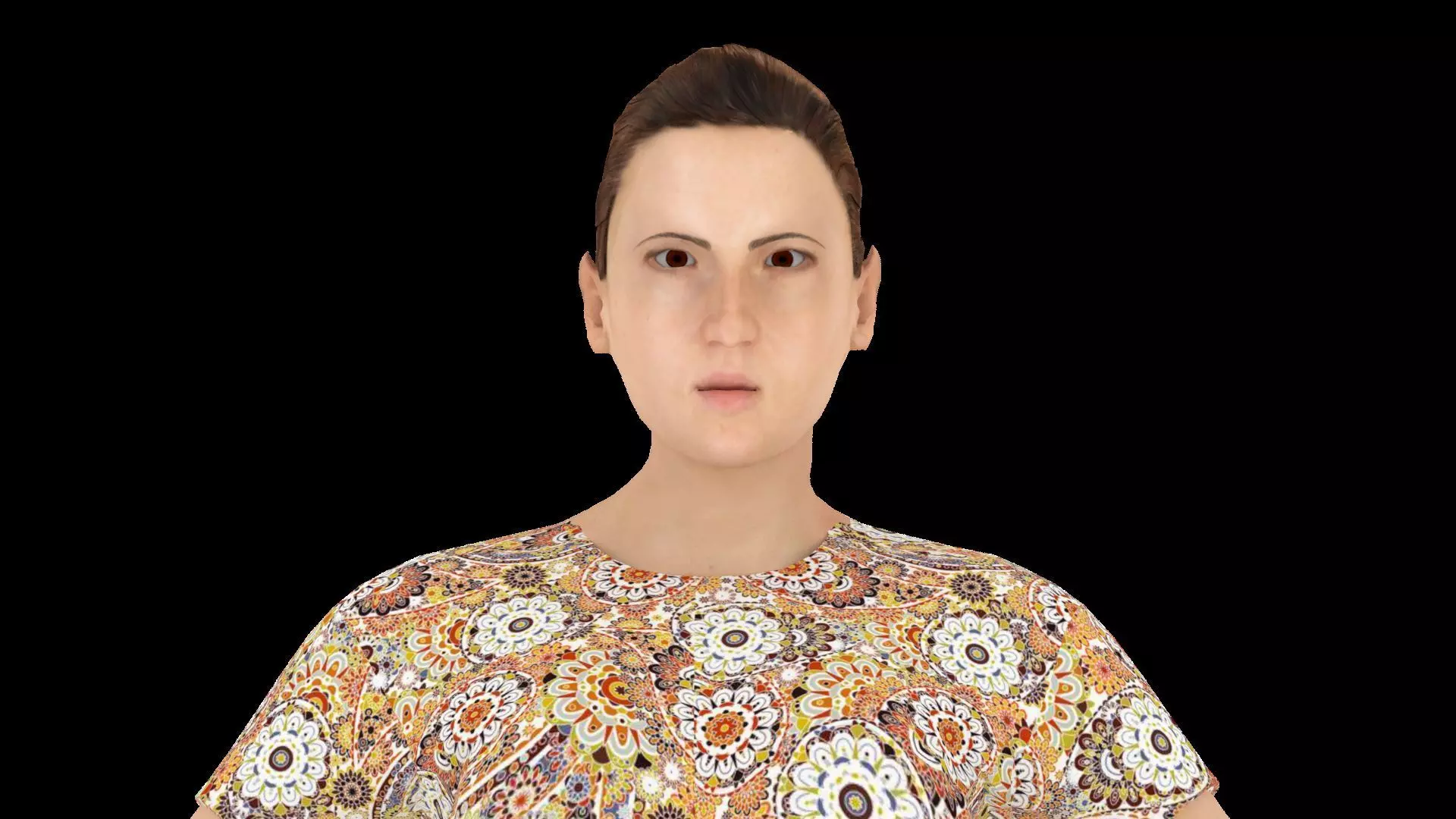 Model 6 woman in jeans 3D model_0