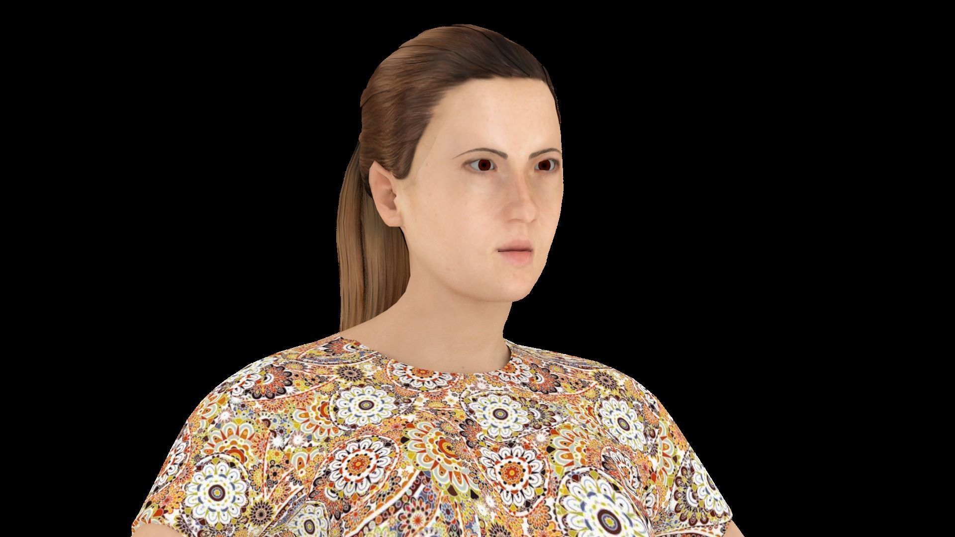 Model 6 woman in jeans 3D model_1