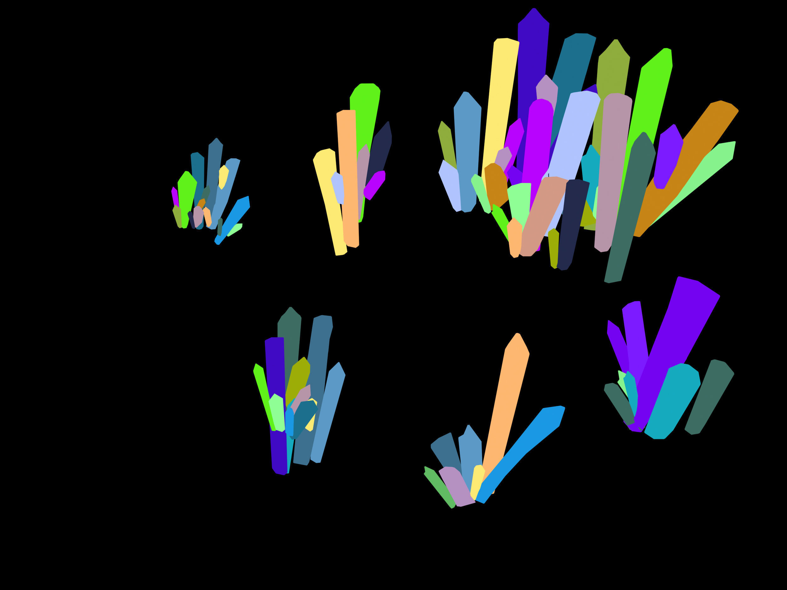 Stone Dragon Impossible - Long Cave Crystal Wall 01 3D model_5