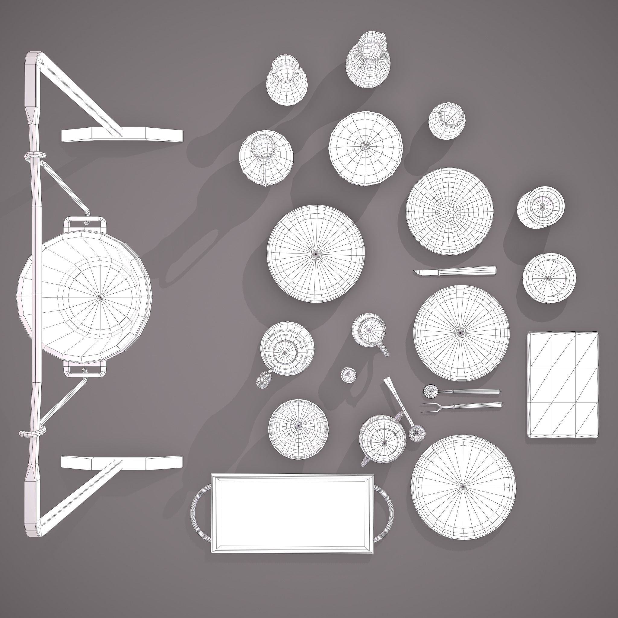 Medieval Dishes  3D Model Collection_21