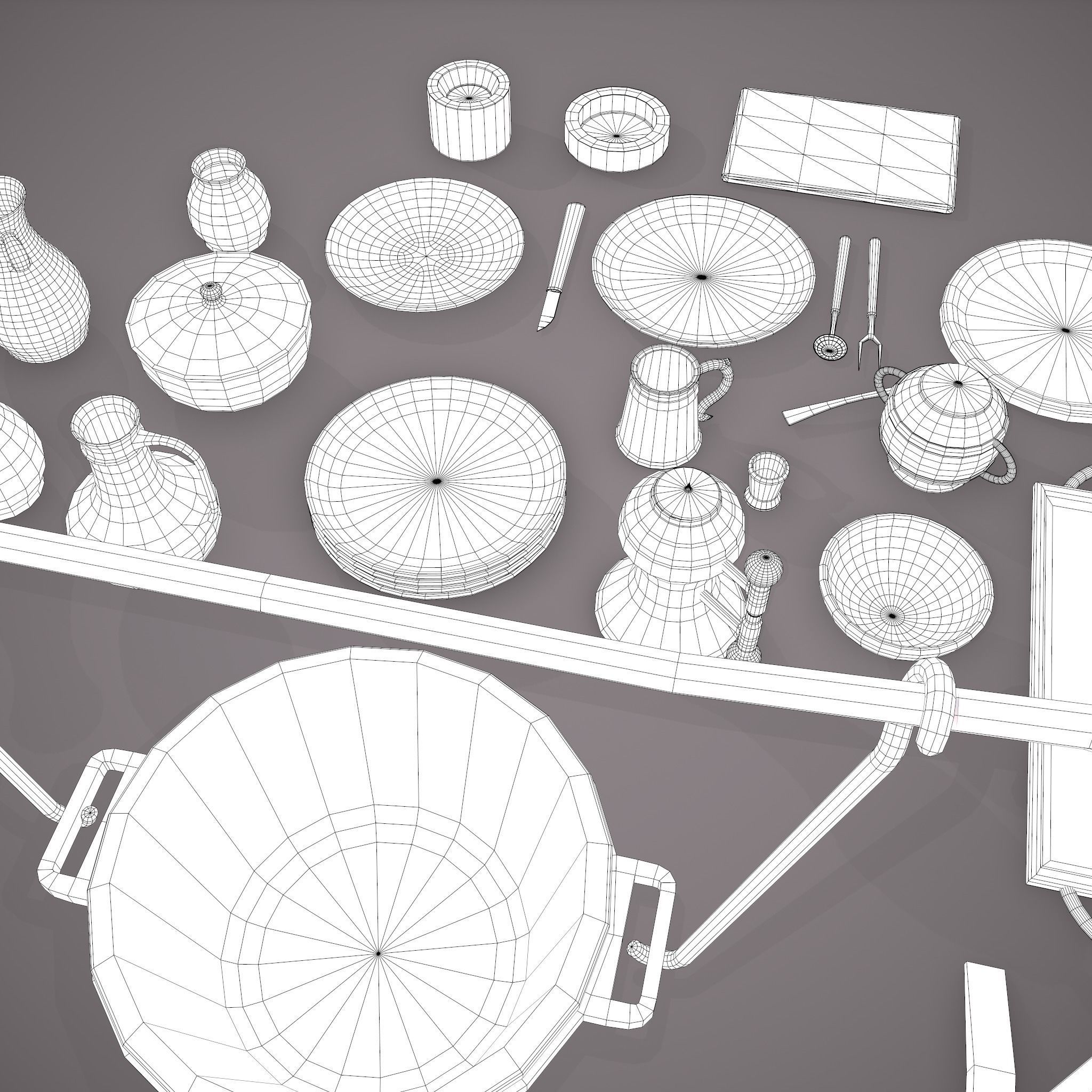 Medieval Dishes  3D Model Collection_25