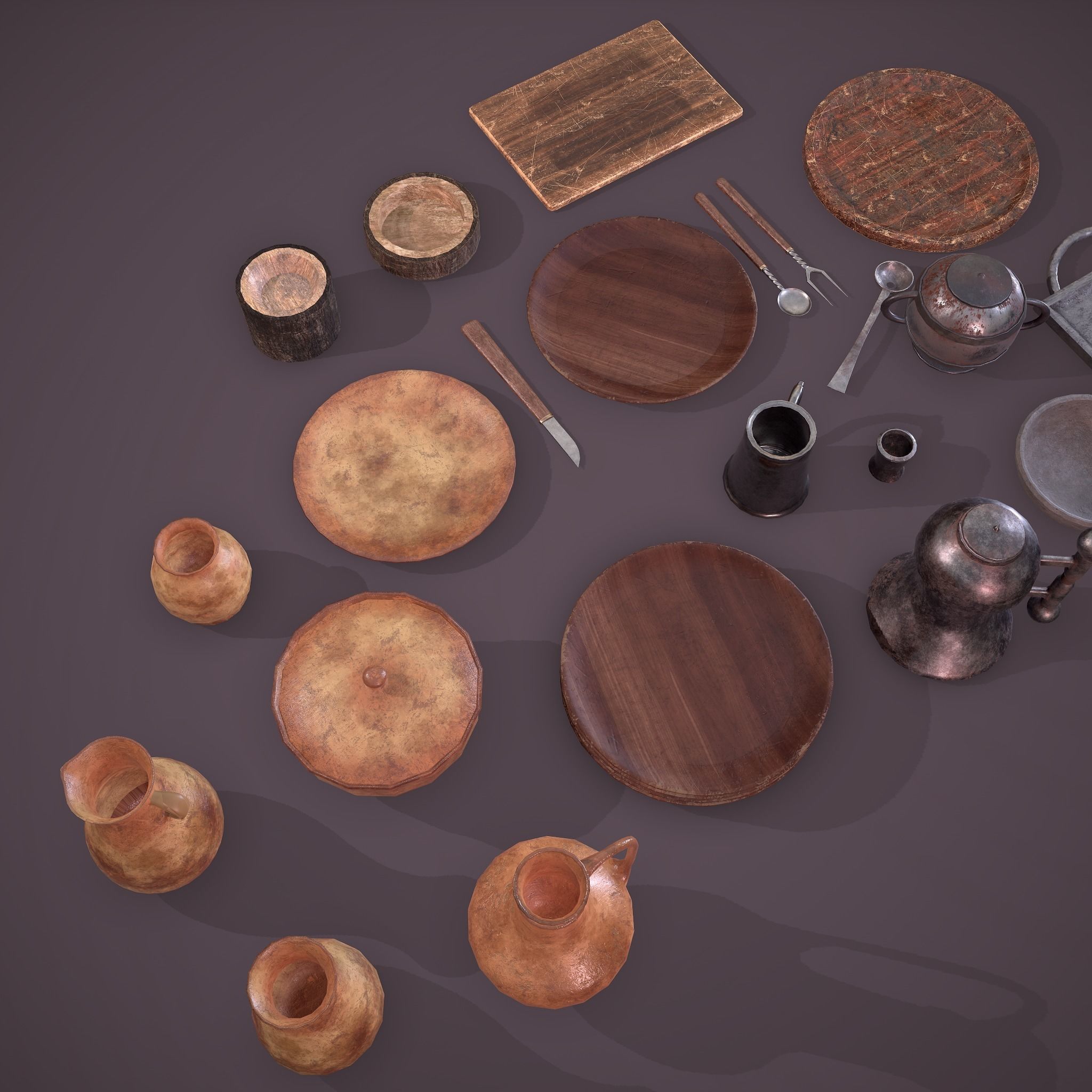 Medieval Dishes  3D Model Collection_17