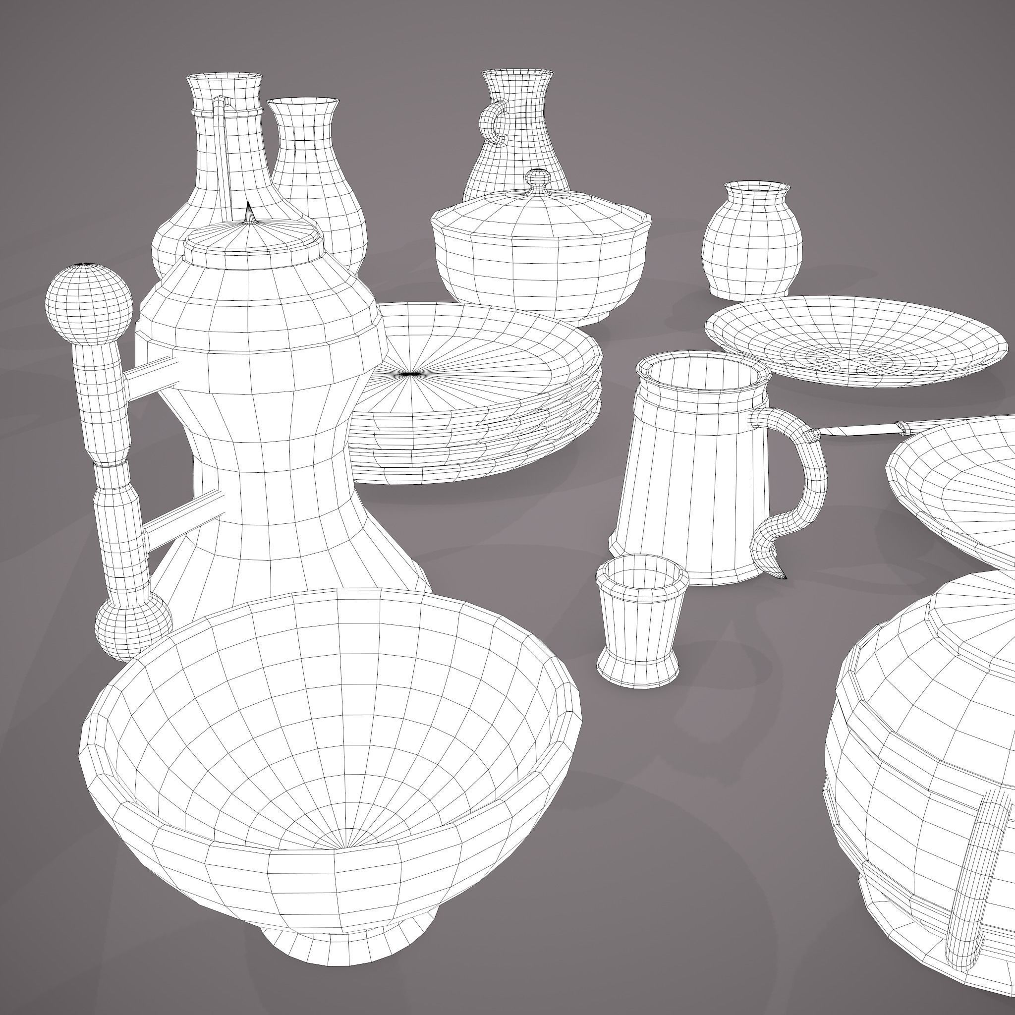 Medieval Dishes  3D Model Collection_26