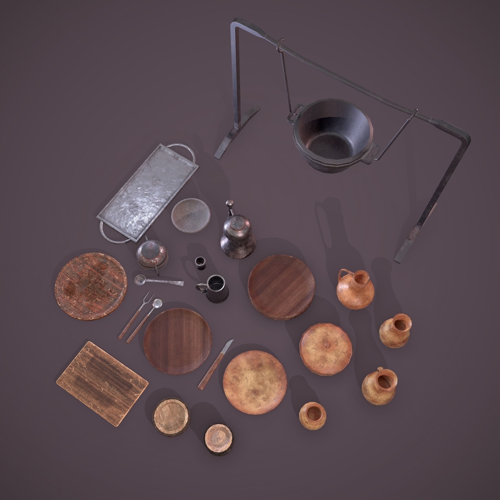 Medieval Dishes  3D Model Collection_19