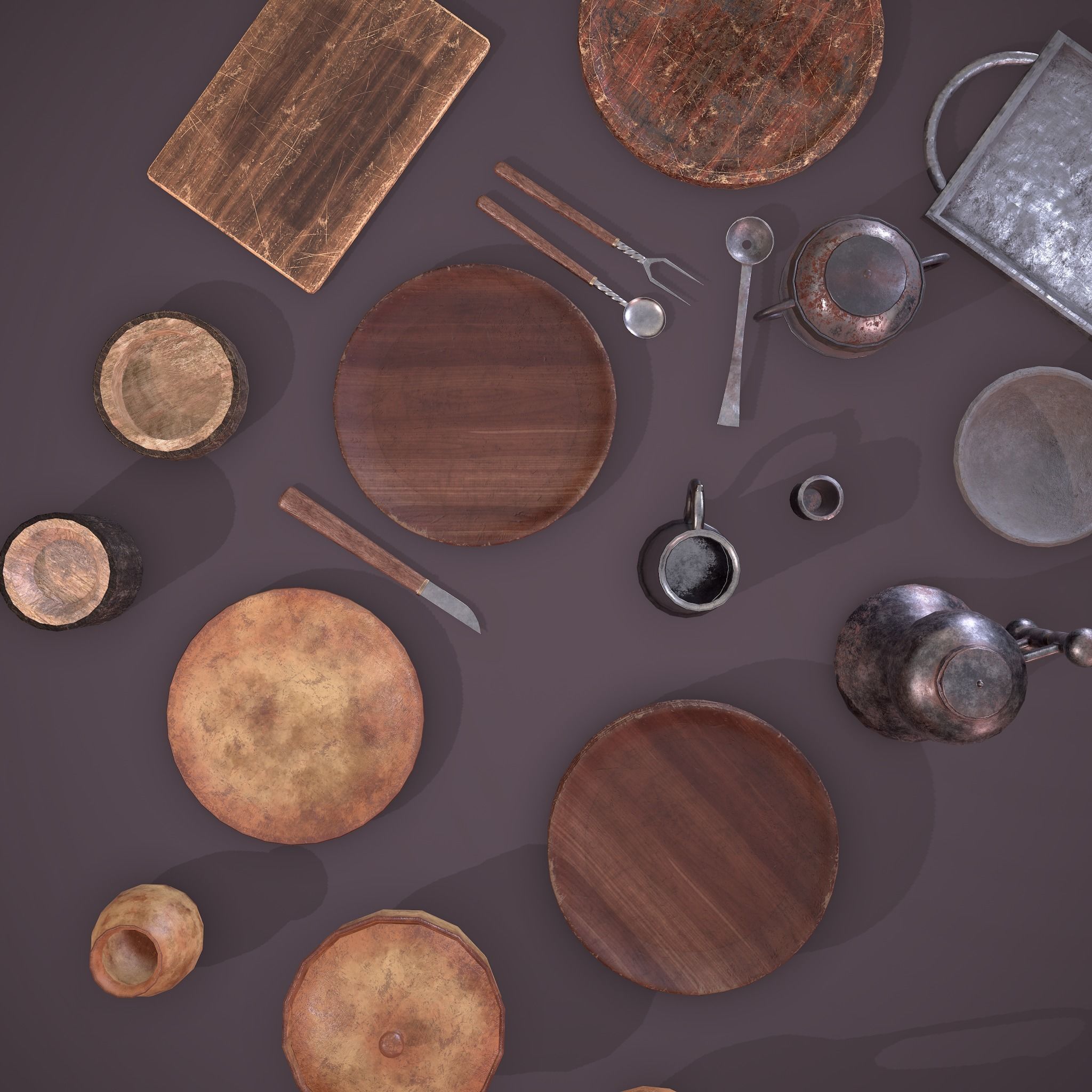 Medieval Dishes  3D Model Collection_15