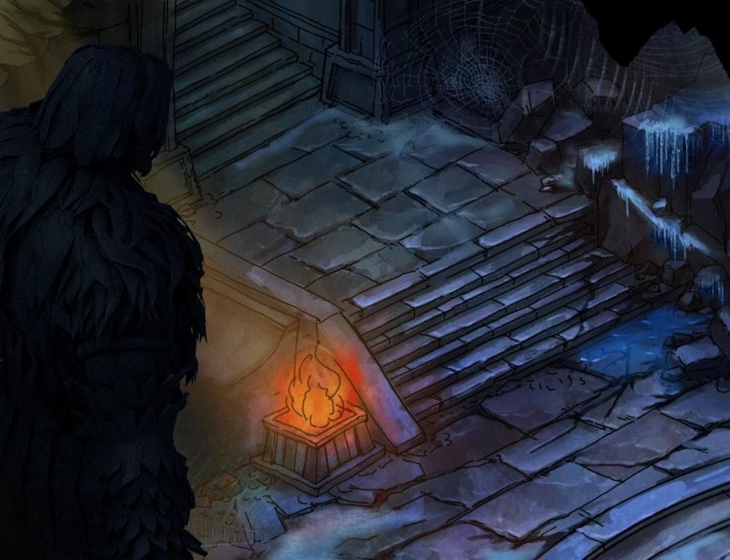 Stone Tomb Map - Doorway Staircase Base 02 3D model_5