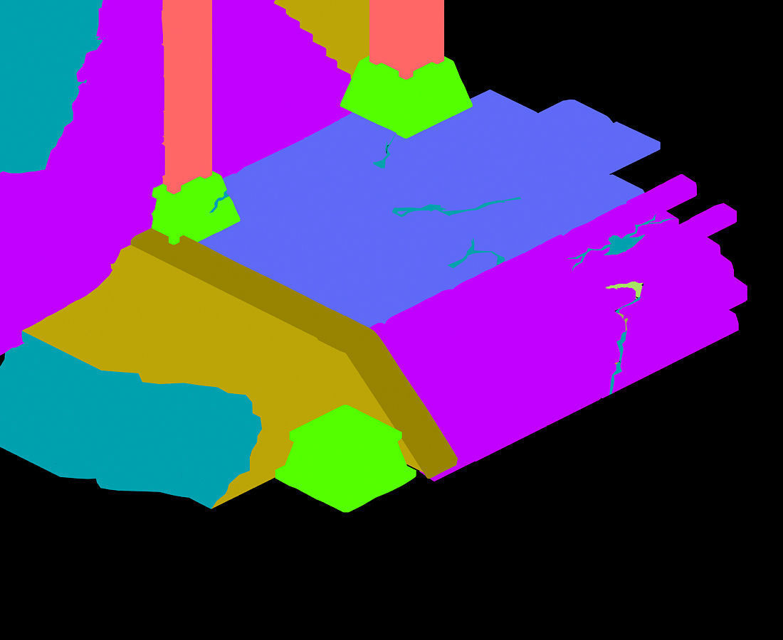Stone Tomb Map - Doorway Staircase Base 02 3D model_2