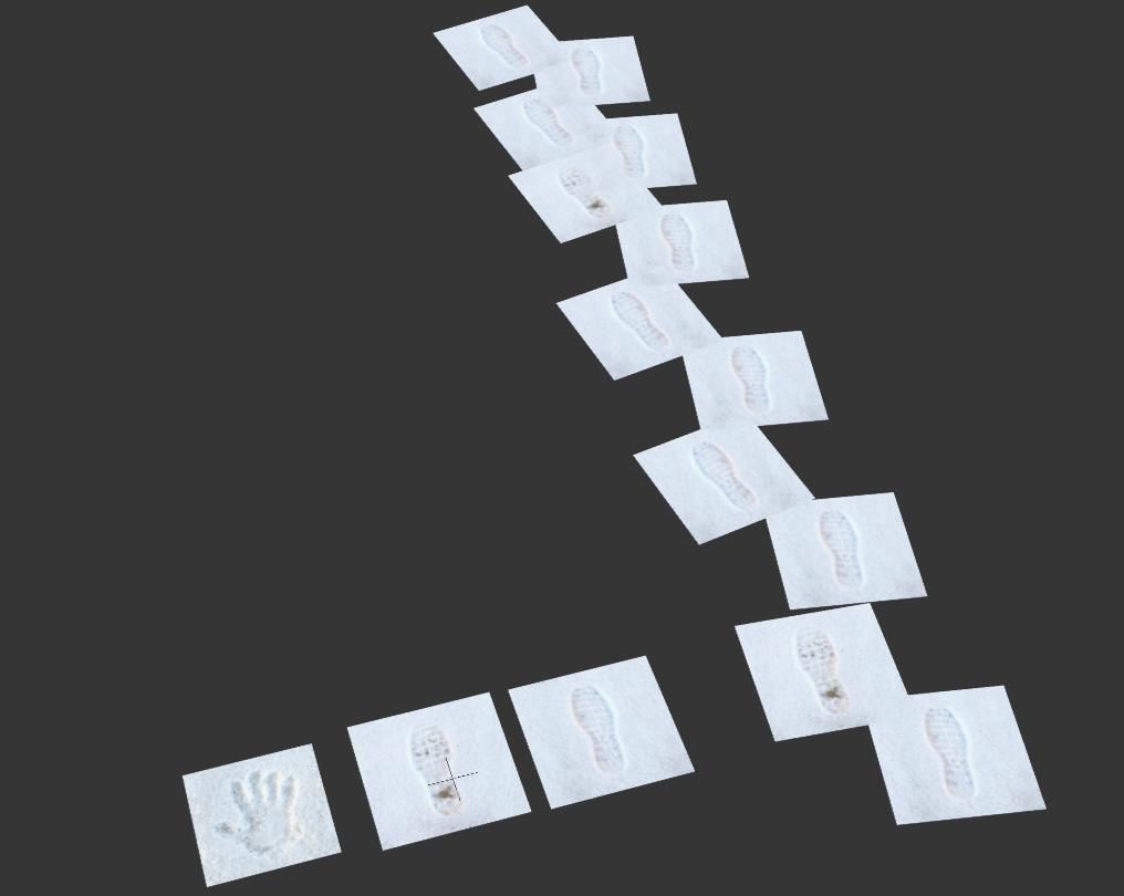 Prints in the snow 3D model_4