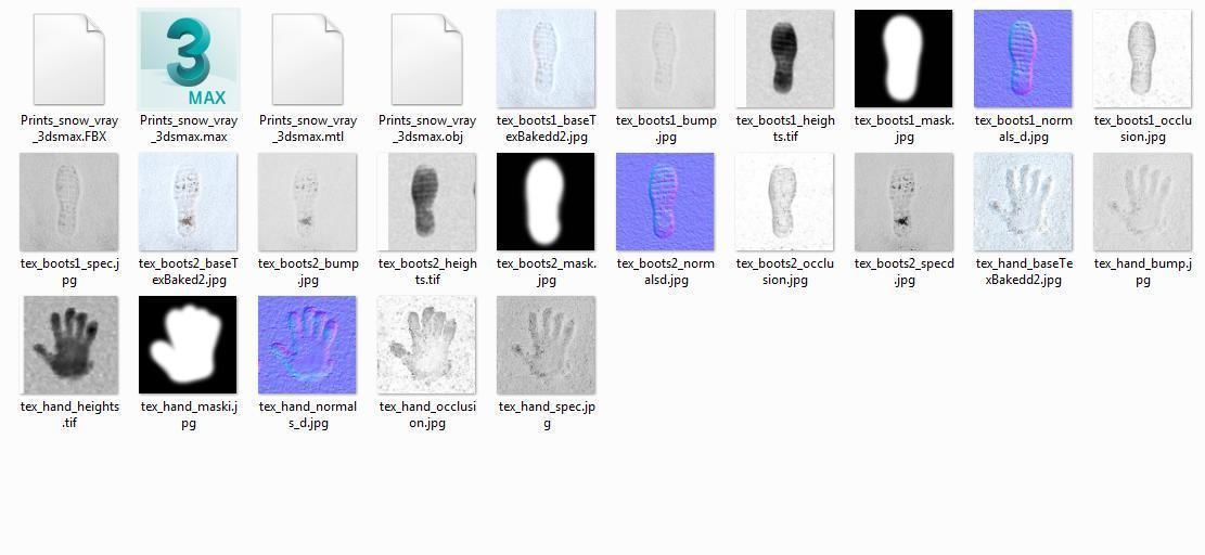 Prints in the snow 3D model_14