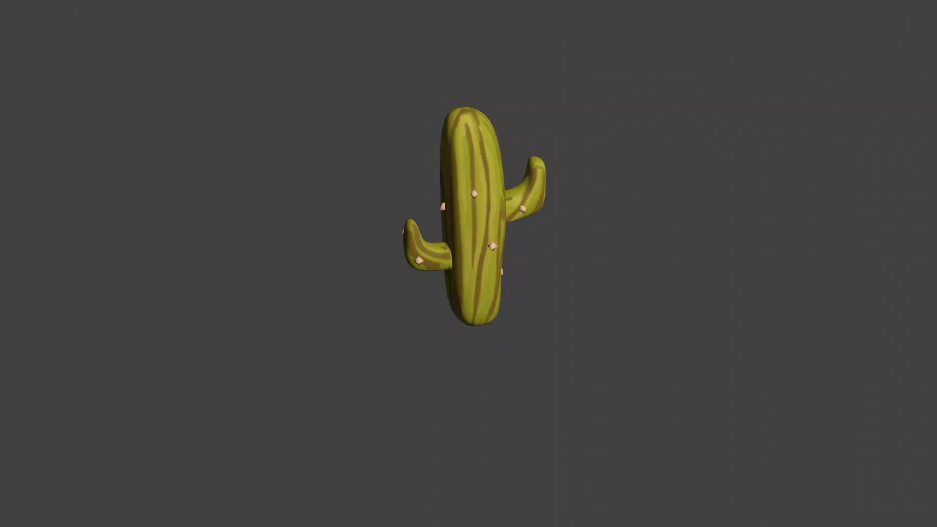 Stylized Cactus Plant 3D model_0