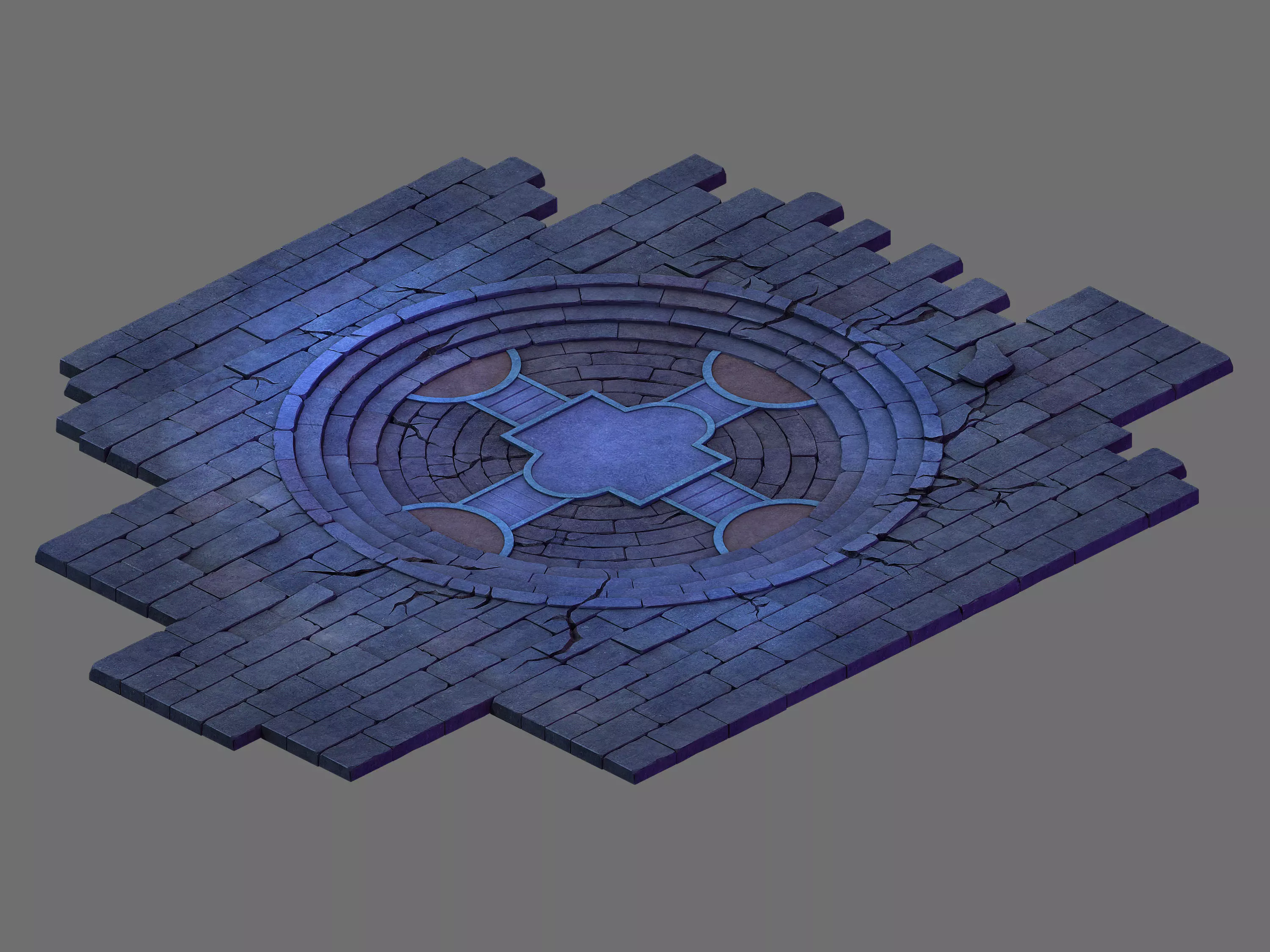 Stone Tomb Map - Central Surface 03 3D model_0