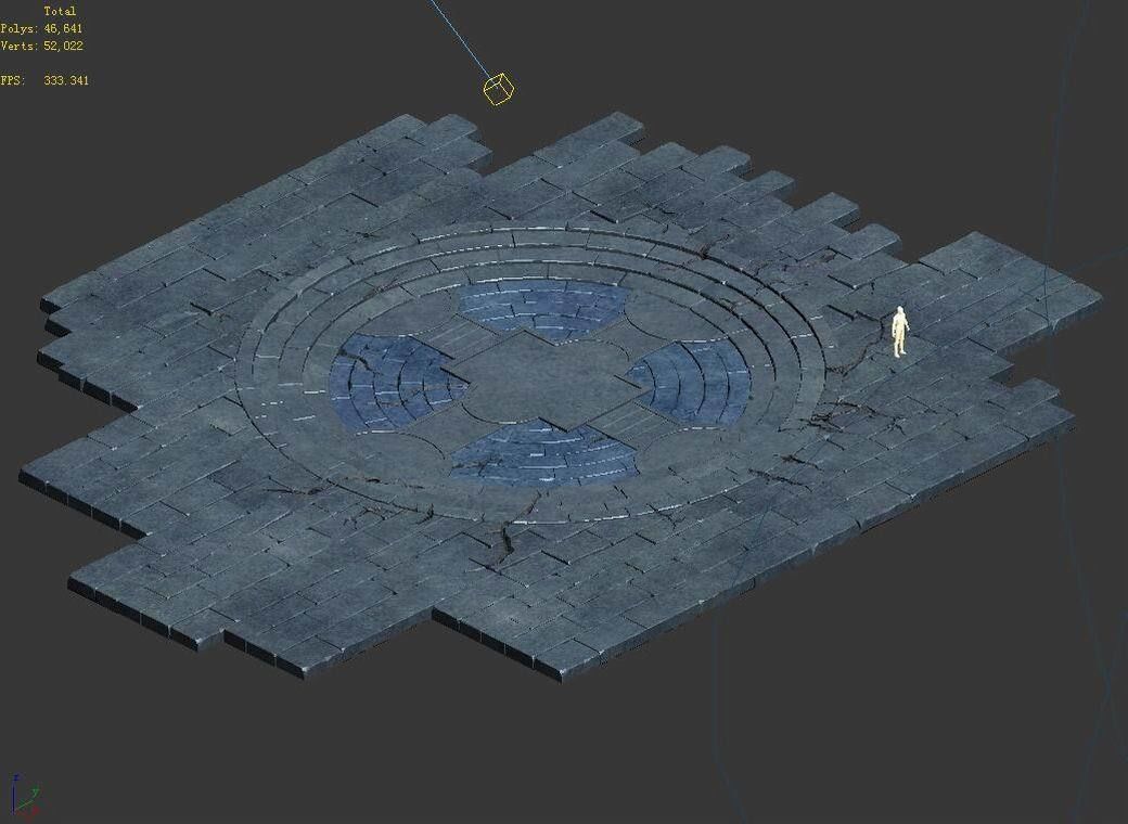 Stone Tomb Map - Central Surface 03 3D model_4