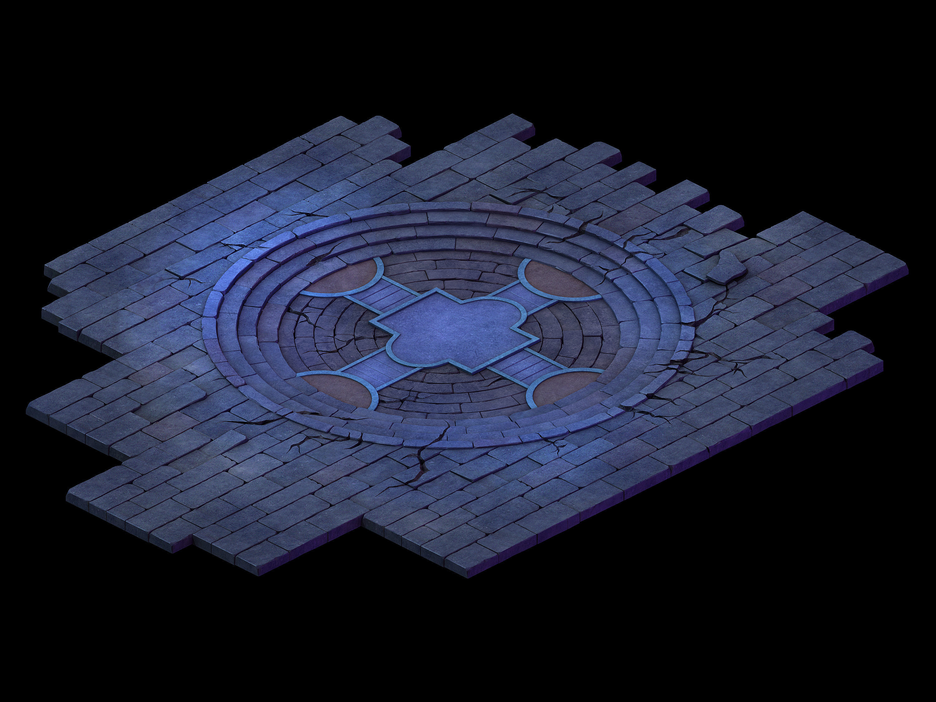 Stone Tomb Map - Central Surface 03 3D model_1