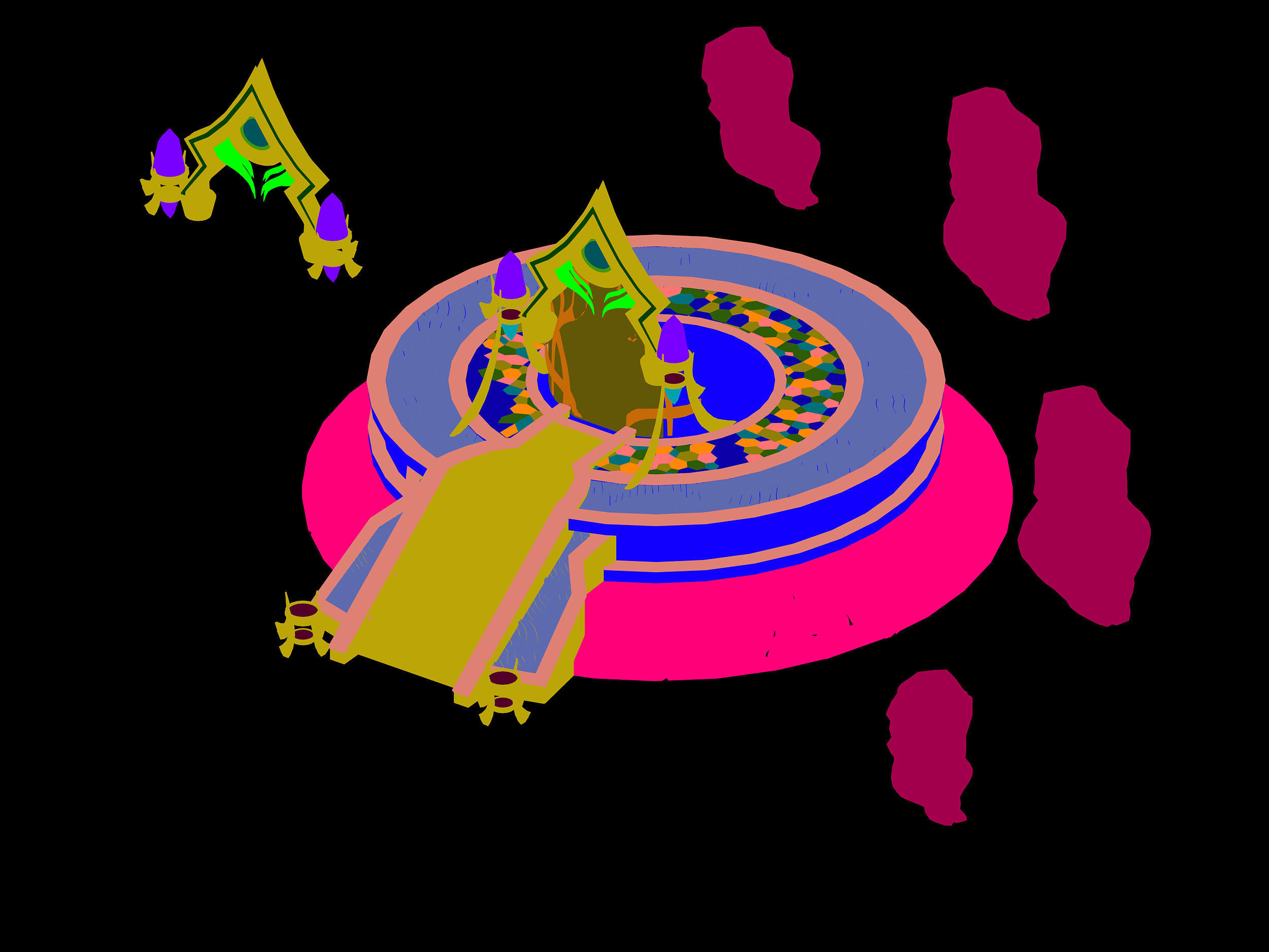 Stone Nagisen Grassland - Temple of Earthly Spirit 01 3D model_2