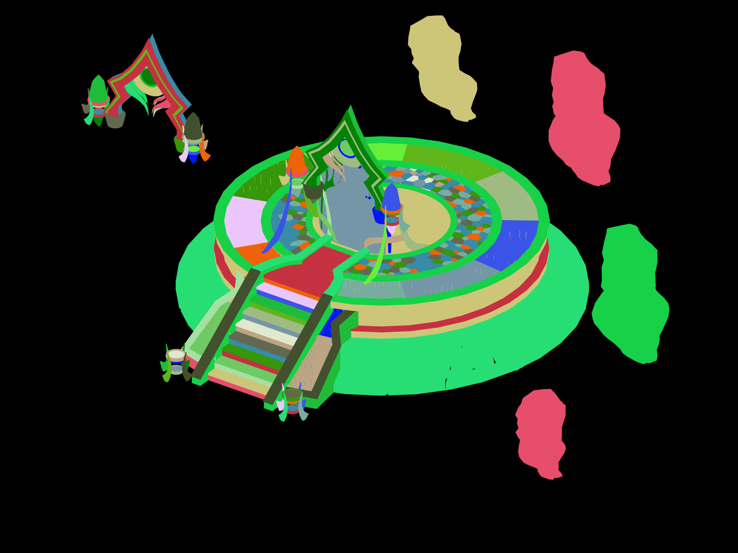 Stone Nagisen Grassland - Temple of Earthly Spirit 01 3D model_3