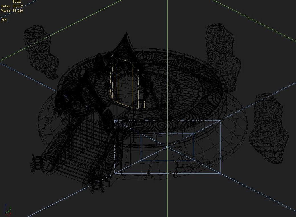 Stone Nagisen Grassland - Temple of Earthly Spirit 01 3D model_5