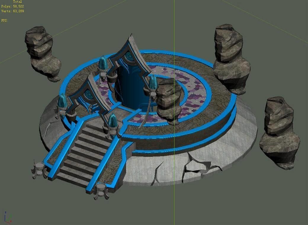 Stone Nagisen Grassland - Temple of Earthly Spirit 01 3D model_4