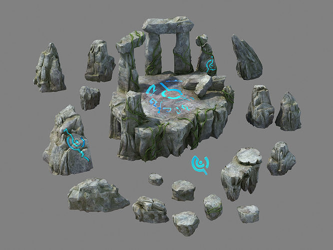 Stone Nagisen Grassland - Altar 01 3D model