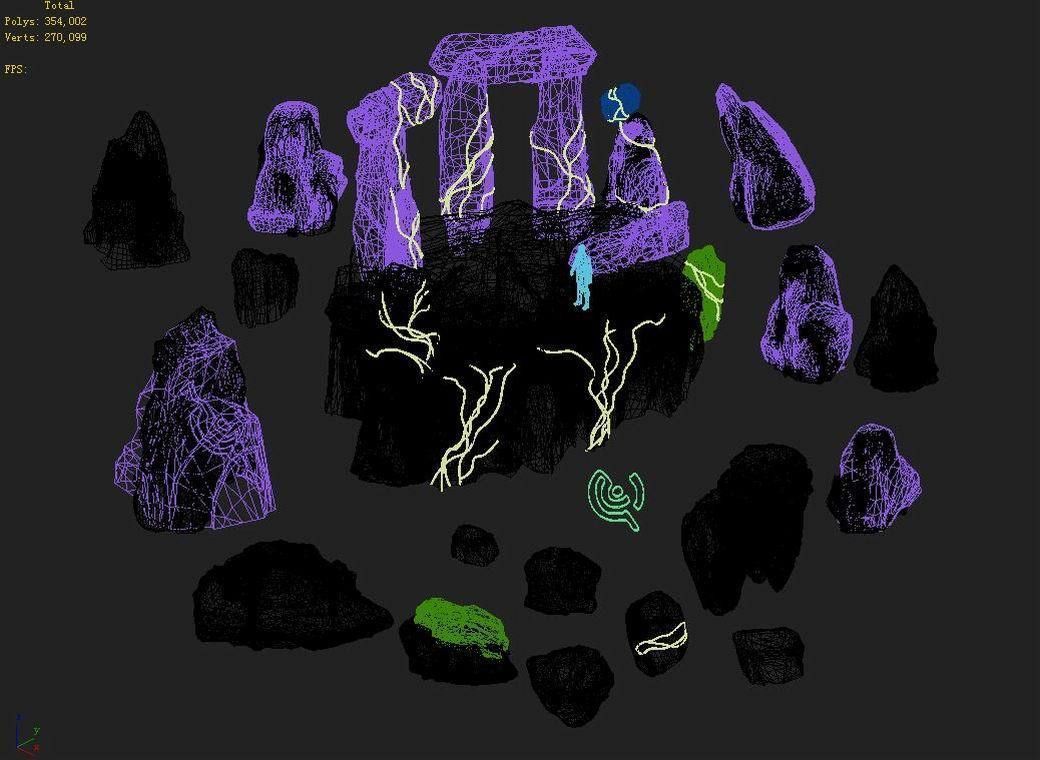 Stone Nagisen Grassland - Altar 01 3D model_6